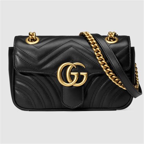 gucci black gg marmont mini leather bag|gucci marmont small shoulder bag.